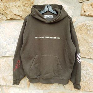 Playboy By PacSun "Our Mission Is Pleasure" Hoodie Sz Med Naked Girls Embroidery